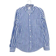 美品 JOURNAL STANDARD relume ジャーナルスタンダード　レリューム 長袖シャツ ストライプ トップス コットン ブルー S【S】 メンズ 【中古】のサムネイル