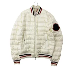 MONCLER モンクレール DELTOUR ダウンジャケット ブルゾン デカロゴ ビッグ ワッペン リブライン 軽量 アウター ホワイト 4【XL】 メンズ 【中古】のサムネイル