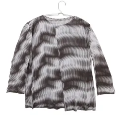 美品 ISSEY MIYAKE イッセイミヤケ アンサンブル カーディガン ジャケット 羽織り ノースリーブ カットソー タンクトップ IM51FO614 パープル 2【M】 レディース 【中古】のサムネイル
