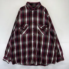 古着 80's/80年代 オシュコシュ OSHKOSH 長袖シャツ ヘビーネルシャツ 胸ポケット チェック柄  レッド系 チェック メンズのサムネイル