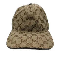 GUCCI グッチ キャップ GGキャンバス ベースボールキャップ 帽子 シェリーライン ベージュ ベージュ サイズL 59cm メンズ 【中古】のサムネイル