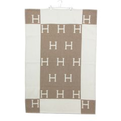 HERMES 大判ブランケット ブランデンブルク飾り プレード ブラウン