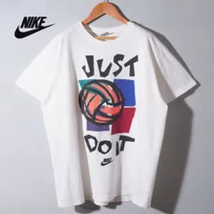 90s USA製 ナイキ NIKE Tシャツ XL 相当 銀タグ ホワイト シングルステッチ スウッシュ ヴィンテージ Vintage ストリート スポーツミックス オーバーサイズ ビッグシルエット 古着 T350
