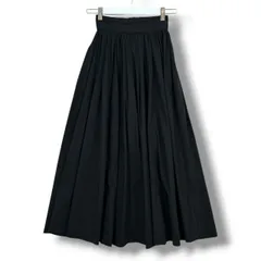 DOUBLE STANDARD CLOTHING ダブルスタンダードクロージング ロングフレアスカート Aライン ウエストゴム 無地 黒 ブラック 36 レディース 通年 ゴーゴー古着セントラルパーク名古屋店 22 No.久2392のサムネイル