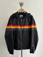 A BATHING APE アベイシングエイプ 90s レインボー ストライプ ナイルホン フード ジャケットのサムネイル