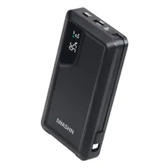 ノートパソコン用 125W高出力25000mAh/90Wh大容量3ポートPD対応 USB-C 65w/(type-cケーブル内蔵) 60w / USB-A 22.5w パススルー低電流モード搭載 入力60W急速充電対応 マルチ保護機能搭載 PSE認証済み ｍａのサムネイル