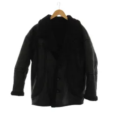 アングリッド UNGRID 25AW フェイクムートンルーズブルゾン ジャケット S 黒 ブラック 長袖 ボア襟 ボタンフロント /LPのサムネイル