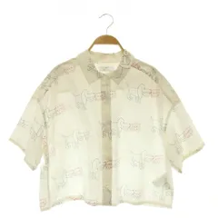 ピーエスポールスミス PS Paul Smith 総柄 半袖 シャツ ショート丈 ホワイト /MY ■OSのサムネイル