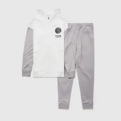 【送料無料・匿名配送】Jordan × PSG パリ・サンジェルマン 2025/26 公式 Strike SE フーデッド トラックスーツ 白 ジョーダン 上下セット 新品 正規品のサムネイル