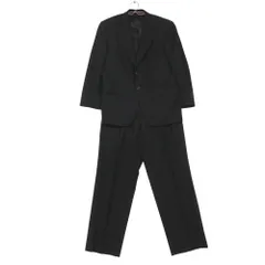 DAKS ダックス セットアップ 日本製 ストライプ柄 スーツセットアップ 2B ロゴ総柄裏地 ブラック AB3【S】 メンズ 【中古】のサムネイル