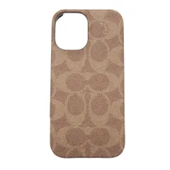 新品同様 COACH コーチ 携帯・スマホアクセサリー iphone16 slim wrap case シグネチャー柄 スマホケース スマホカバー ベージュ メンズ レディースのサムネイル