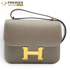 美品 エルメス コンスタンス エラン18 エトゥープ シルバー金具 K刻印 