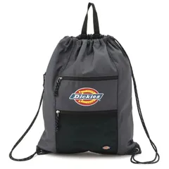 新品 Dickies ナップサック  GRAY ディッキーズ リュック 巾着バッグ スポーツバッグ A4 B4対応 大容量 軽量  ナップザック ジムバッグ 通学 部活 体操服入れ 巾着リュック ファスナー付き サイド メッシュポケット 81638400グレーのサムネイル