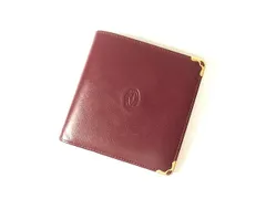 ☆美品☆カルティエ Cartier マストライン グレインカーフ製二つ折り財布 ボルドーブラウンのサムネイル