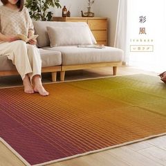 い草ラグ 180×240cm グラデーション 裏貼り 夏用ラグ パープル - メルカリ