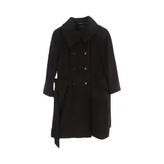 ジャガールクルト (WOMEN - L) アルパカ ウール ブレンド ストラップ ダブル ボタン ロング パーカのサムネイル