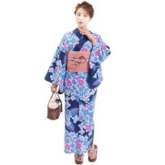 高山直子☆浴衣・帯•下駄の3点セット ☆la balance薄いピンク 花柄