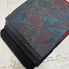 大島紬 着物 正絹 5着 着物まとめ売り リメイク材料 s-1025のサムネイル