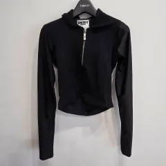 DKNY クロップド フードTシャツ ブラックのサムネイル