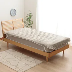新品 イケヒコ 寝具 敷きパッド シーツ ゴムバンド付 セミダブル マスクロス グレー 約120×205cm ジャガード織 綿混 通年 年間 オールシーズン ナチュラル やさしい肌触り 立体的 洗濯機可能 さらさら ＃1195870130201のサムネイル