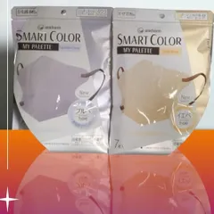 330K（徳用１４０枚）ユニ・チャームの「超快適マスク SMART COLOR MY PALETTEスマートカラー マイパレット（ふつうサイズ）２カラー各7枚入✖１０（計１４０枚）のサムネイル