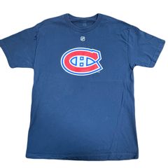reebok リーボック　Tシャツ　SUBBAN 76 半袖　ネイビー　古着　NFL 丸胴　モントリオール・カナディアンズ　P.K. サブバン　応援グッズ