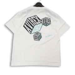 未使用★ AVIREX アヴィレックス 春夏★ 半袖 ダイス ロゴ Tシャツ カットソー Sz.L メンズ 白のサムネイル