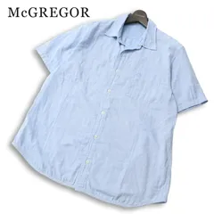 McGREGOR マクレガー 2WAY リバーシブル★ 半袖 ロゴ刺繍 ダブルガーゼ チェック シャツ 大きいサイズ Sz.LL メンズのサムネイル