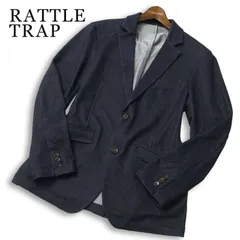 24SS★ RATTLE TRAP メンズビギ 通年★ ガム ストレッチ ジャージ デニム アンコン テーラード ジャケット Sz.L メンズ 紺のサムネイル