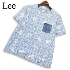 Lee × reyn spooner リー レインスプーナー LS1237 半袖 ハワイアン柄★ デニム ポケット Tシャツ カットソー Sz.S メンズのサムネイル