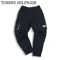 TOMMY HILFIGER トミーヒルフィガー 春夏★ ロゴ刺繍 ワイド カーゴ ジョガー パンツ Sz.30 メンズ ネイビーのサムネイル