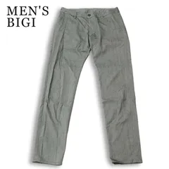 24SS★ MEN'S BIGI メンズビギ 通年★ ヘリンボーン ストレッチ スリム スラックス パンツ Sz.2 メンズ 灰 グレーのサムネイル