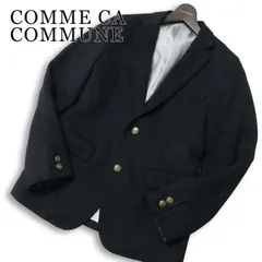 COMME CA COMMUNE コムサ コミューン 通年★ 総裏 テーラード ジャケット ブレザー Sz.S メンズ 紺ブレ ネイビーのサムネイル
