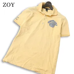 ZOY ゾーイ ゴルフ 春夏★ 半袖 鹿の子 ロゴワッペン ポロシャツ 日本製 Sz.2 メンズのサムネイル