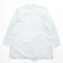 4507 COMOLI バンドカラーシャツ 長袖 ビッグシルエット 21SS 白