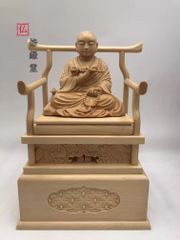 修縁堂】大迫力 極上彫 仏教工芸品 木彫仏像 恵比寿様 木彫り置物
