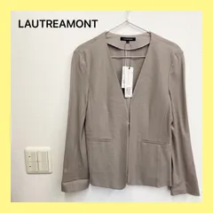 LAUTREAMONT ロートレアモン ノーカラージャケット ベージュ サイズ40のサムネイル