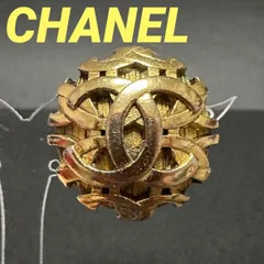 シャネル　CHANEL　イヤリング　ココマーク　ビッグサイズ　メタル　定番　ヴィンテージ　大人気　希少　2 5　マメ有　GP　ゴールドのサムネイル