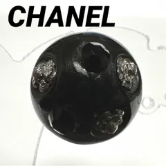 シャネル　CHANEL　イヤリング　カメリア　ヴィンテージ　希少　02A　メタル　プラスチック　ブラック　シルバーのサムネイル