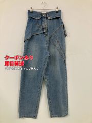 데님 팬츠 블루 풀 길이 무지 와이드 루즈 스탠다드 테이퍼드 스트레이트 하이 웨스트 빈티지 레이디스