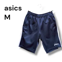 a2995 アシックス ハーフパンツ M ネイビー 白ライン スポーツウェア トレーニングのサムネイル