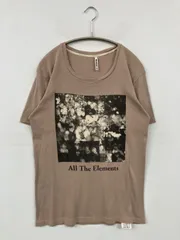 FACTOTUM ファクトタム Tシャツ/カットソー 46 ブラウン 前面プリント ミドル丈 半袖 Uネック メンズのサムネイル