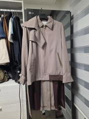 kolor 19aw ラギットサージ アシンメトリーコート グレー サイズ2