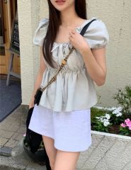 ylion Bijou offshoulder blouse ブルー - メルカリ
