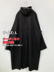 ステンカラーコート L ブラック メンズのサムネイル