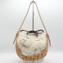 ✨美品✨ATAO アタオ ブリーゼ かごバッグ ファー 巾着付き 2WAY