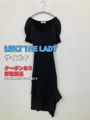 MELT THE LADY メルトザレディ ワンピース F ブラック フレア 半袖 無地 コットン ミモレ・半端丈 レディースのサムネイル