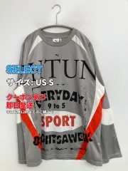 SELECT Tシャツ/カットソー US S グレー 前面プリント バックプリント ブランドロゴ ミドル丈 長袖 クルーネック(丸首) メンズのサムネイル