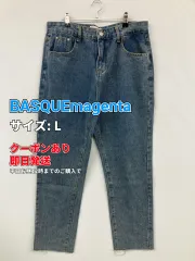 BASQUEmagenta デニムパンツ L ブルー クロップド・半端丈 無地 スタンダード テーパード レギュラー ヴィンテージ レディースのサムネイル