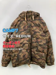 CAMP7 キャンプセブン ダウンジャケット/コート MEDIUM ブラウン カモフラージュ柄 ミドル丈 フードあり フードなし ジップアップ ボタン留め メンズのサムネイル